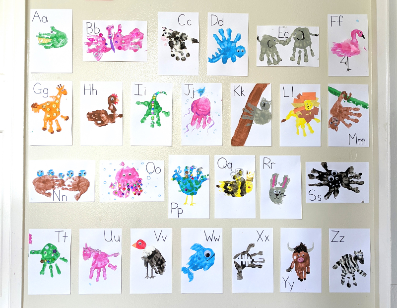 Handprint Alphabet Letters